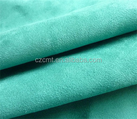 Plain Style 100% Polyester Microfiber Suede Stof voor Schoenen