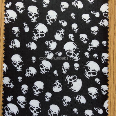 100% polyester zwart en wit skelet afdruk Oxford stof