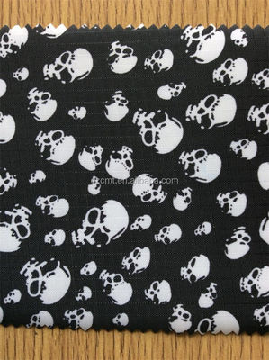 100% polyester zwart en wit skelet afdruk Oxford stof