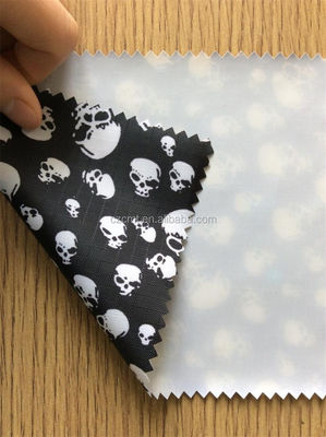 100% polyester zwart en wit skelet afdruk Oxford stof