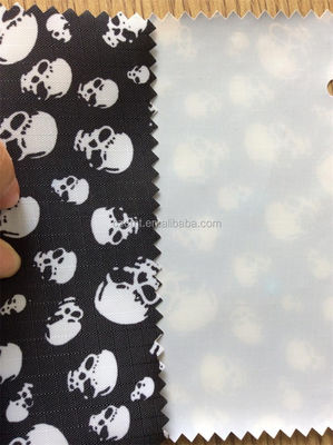 100% polyester zwart en wit skelet afdruk Oxford stof