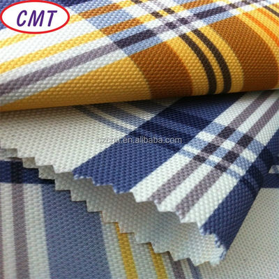 600d polyester Oxford gedrukte stof waterdicht en bekleed voor zonnebestendige luifels