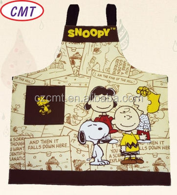 Snoopy Printing Coated Oxford Fabric Plain Style Medium Weight Elastic Coating
