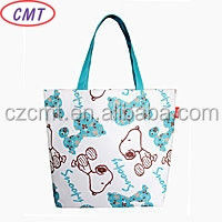 Snoopy Printing Coated Oxford Fabric Plain Style Medium Weight Elastic Coating