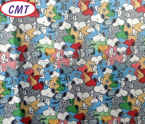 Snoopy Printing Coated Oxford Fabric Plain Style Medium Weight Elastic Coating