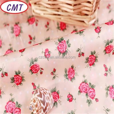 Bloem gedrukt 75D 100% polyester taffeta stof met 190T dichtheid