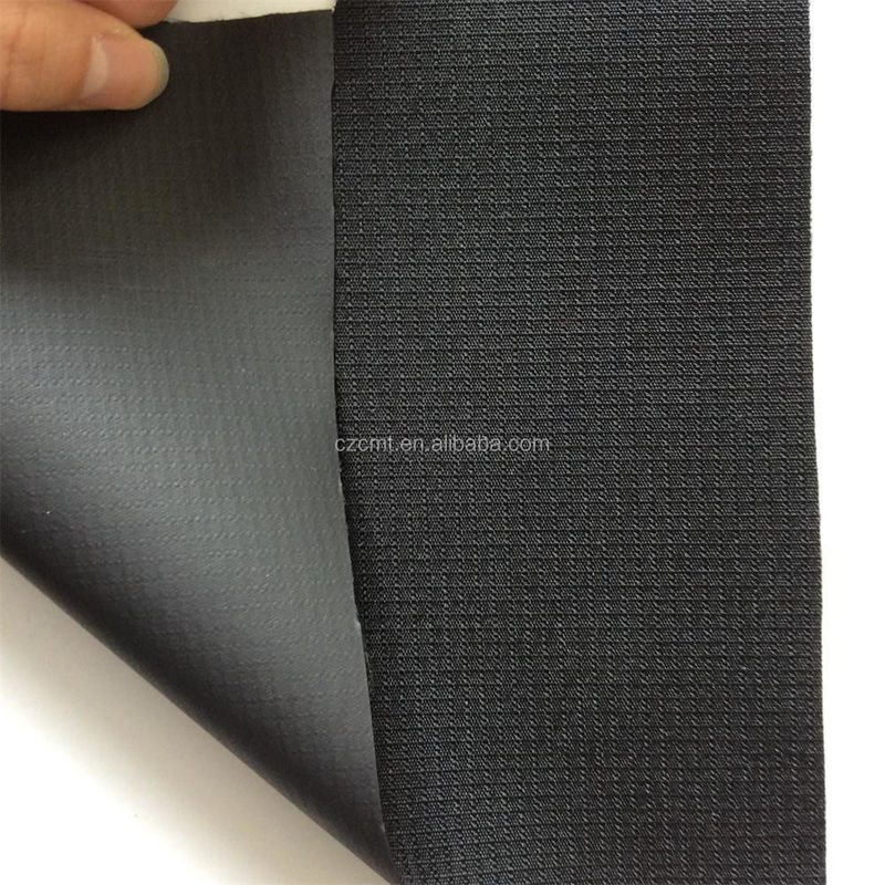 Plain Style 58/60&quot; DTY 100% Polyester Oxford Stof Zwart Ripstop 600D PVC bedekt