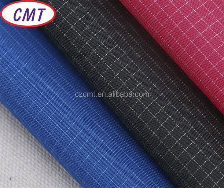 200D PU bedekt dubbelkleurig waterdicht rasterig nylon Oxfordstof met aangepaste kleur