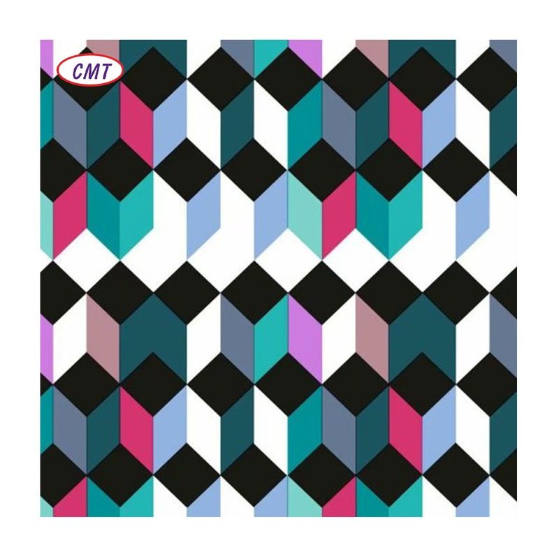 Voorbeeld A4 Grootte Voorbeeld Geometrische patronen Verspreide afdruk Polyester beddengoedstof